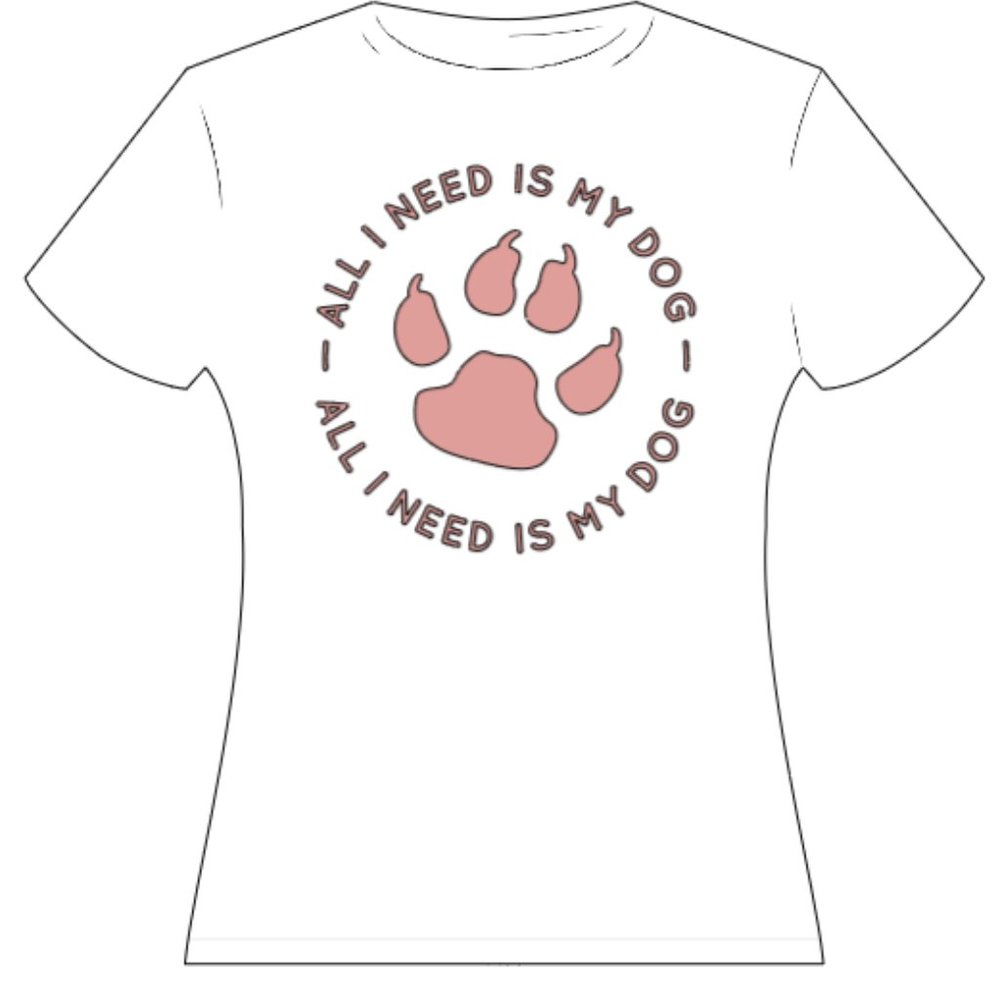 Custom-Made All I Need Is My Dog T-Shirt - Picture 2 of 11